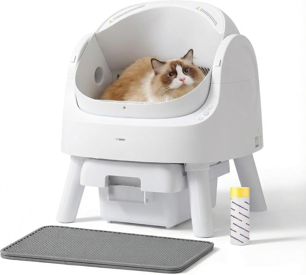 自動猫用トイレ｜独自の回転分離構造搭載｜9.3L大容量・32dB静音設計