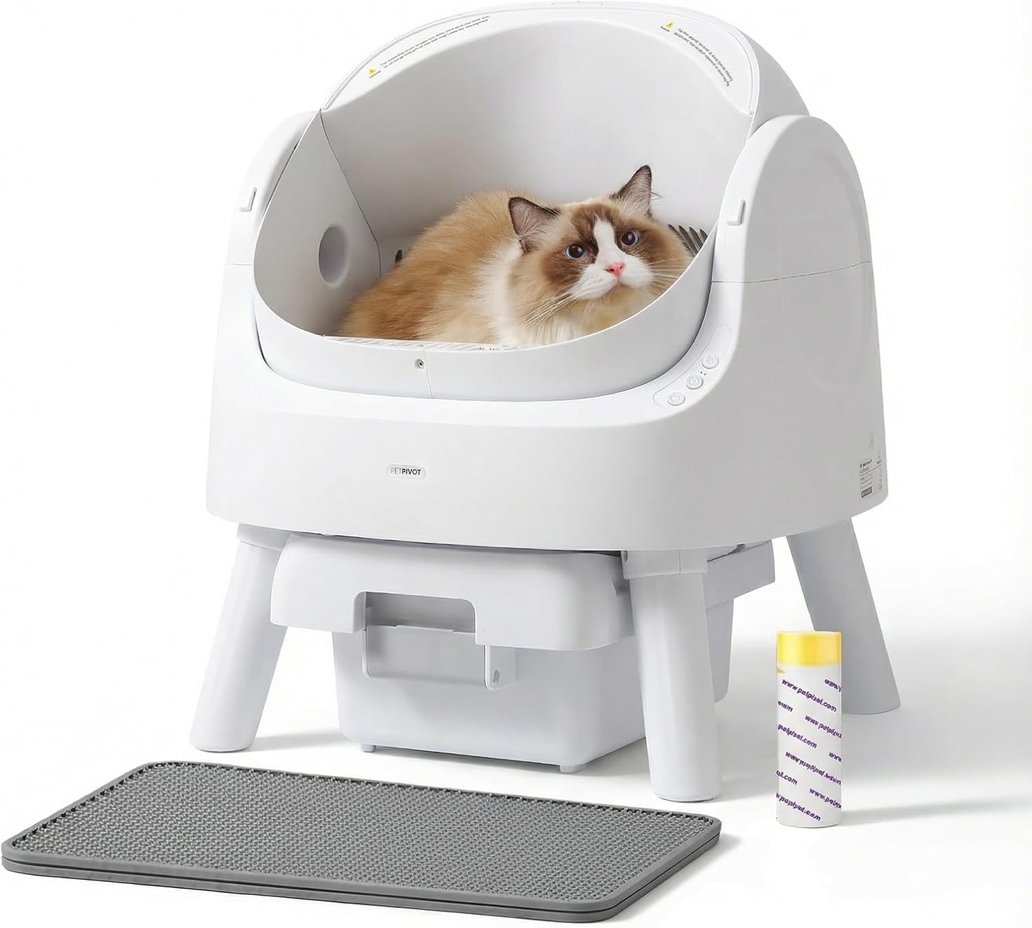 自動猫用トイレ｜独自の回転分離構造搭載｜9.3L大容量・32dB静音設計