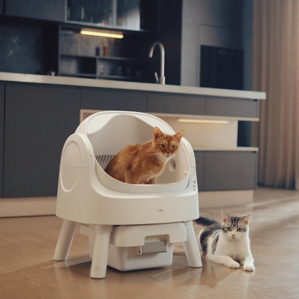 自動猫用トイレ｜独自の回転分離構造搭載｜9.3L大容量・32dB静音設計